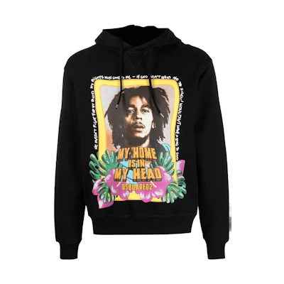 DSQUARED2 Character Letter Graphic Black Hoodie S71GU0571S25551-900