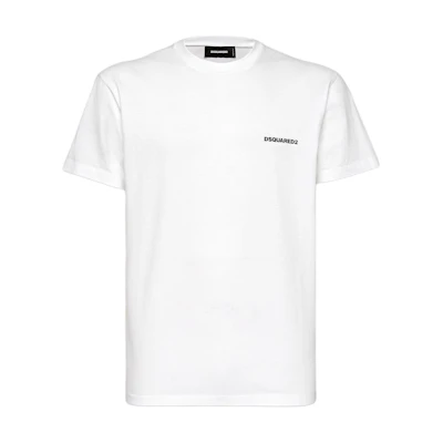DSQUARED2 Contrast Logo Print Crew Neck T-Shirt White S74GD1338D20020-100