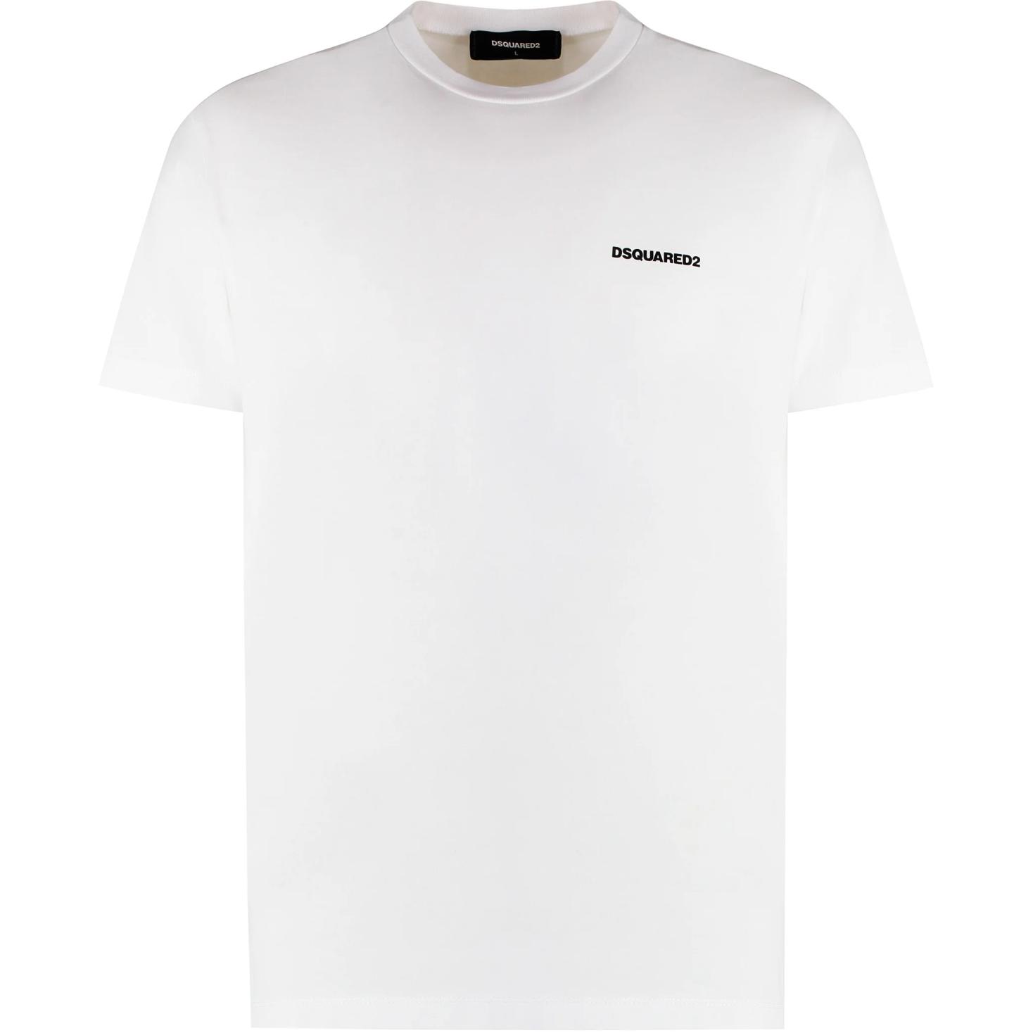 Order DSQUARED2 コントラストロゴプリント クルーネックTシャツ ホワイト S74GD1338D20020-100