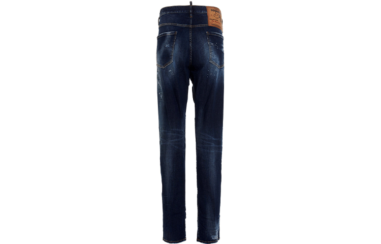 DSQUARED2  Distressed Straight-Leg Solid Color Denim Jeans. S74LB1044S30789-470 圖 3
