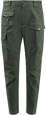 DSQUARED2 綠色中腰拉鍊口袋直筒工裝褲 S74KB0909S39021-632 Order DSQUARED2 綠色中腰拉鍊口袋直筒工裝褲 S74KB0909S39021-632