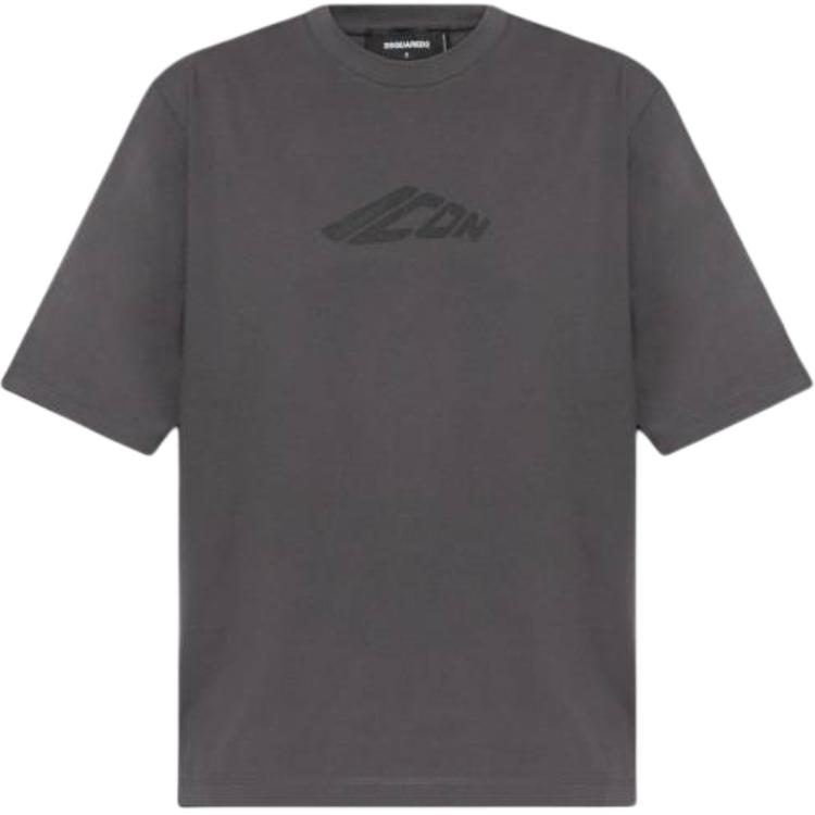 DSQUARED2  Grey Logo Crewneck Slim Fit Short Sleeve T-Shirt. S80GC0071D20020-854