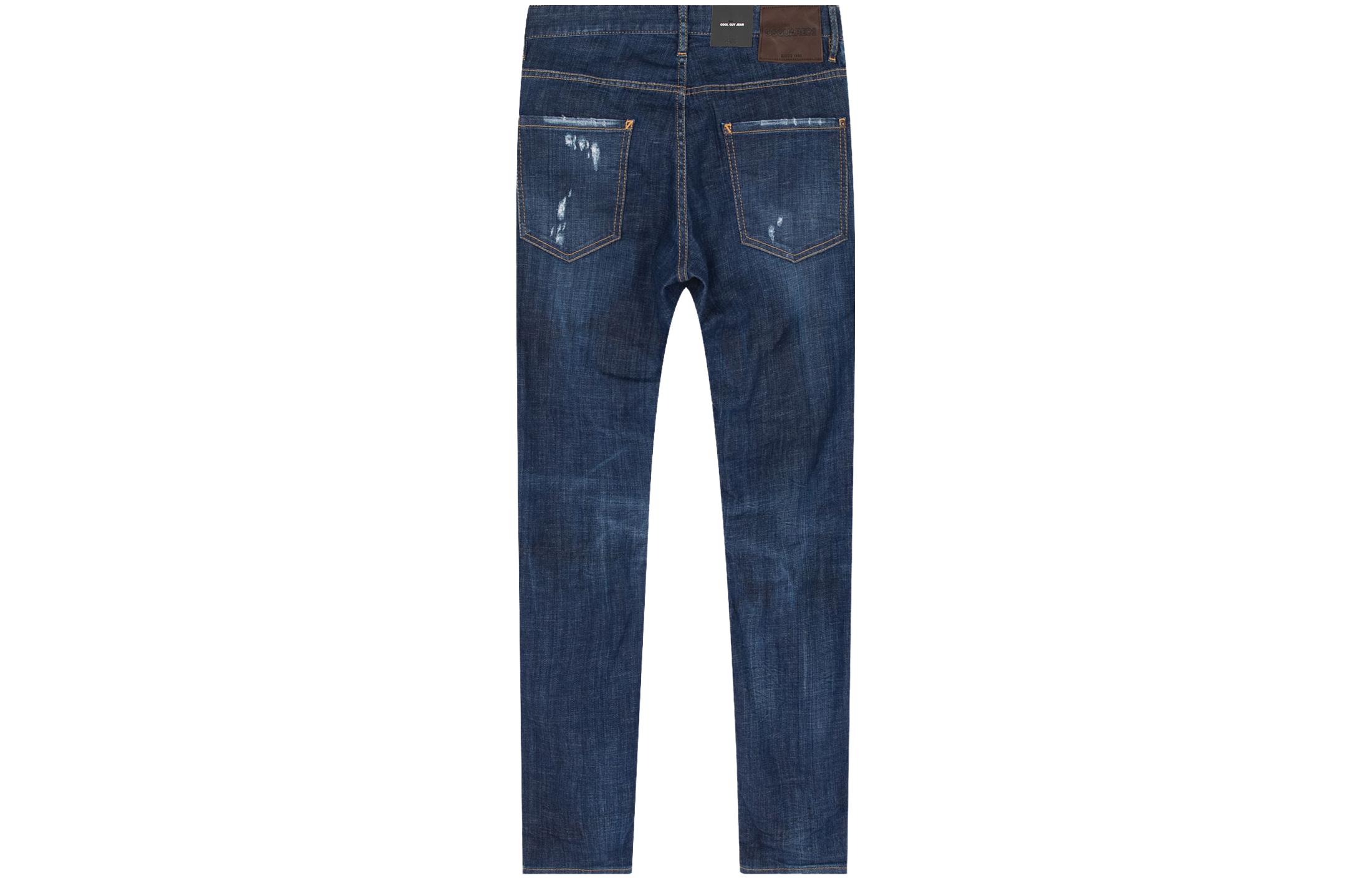 Lookbook DSQUARED2  High-Waisted Distressed Straight-Leg Jeans Blue S74LB0560S30342-470