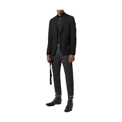 DSQUARED2 High-Waisted Tapered Jeans with Denim Trim Black. S74KB0598S54014-855