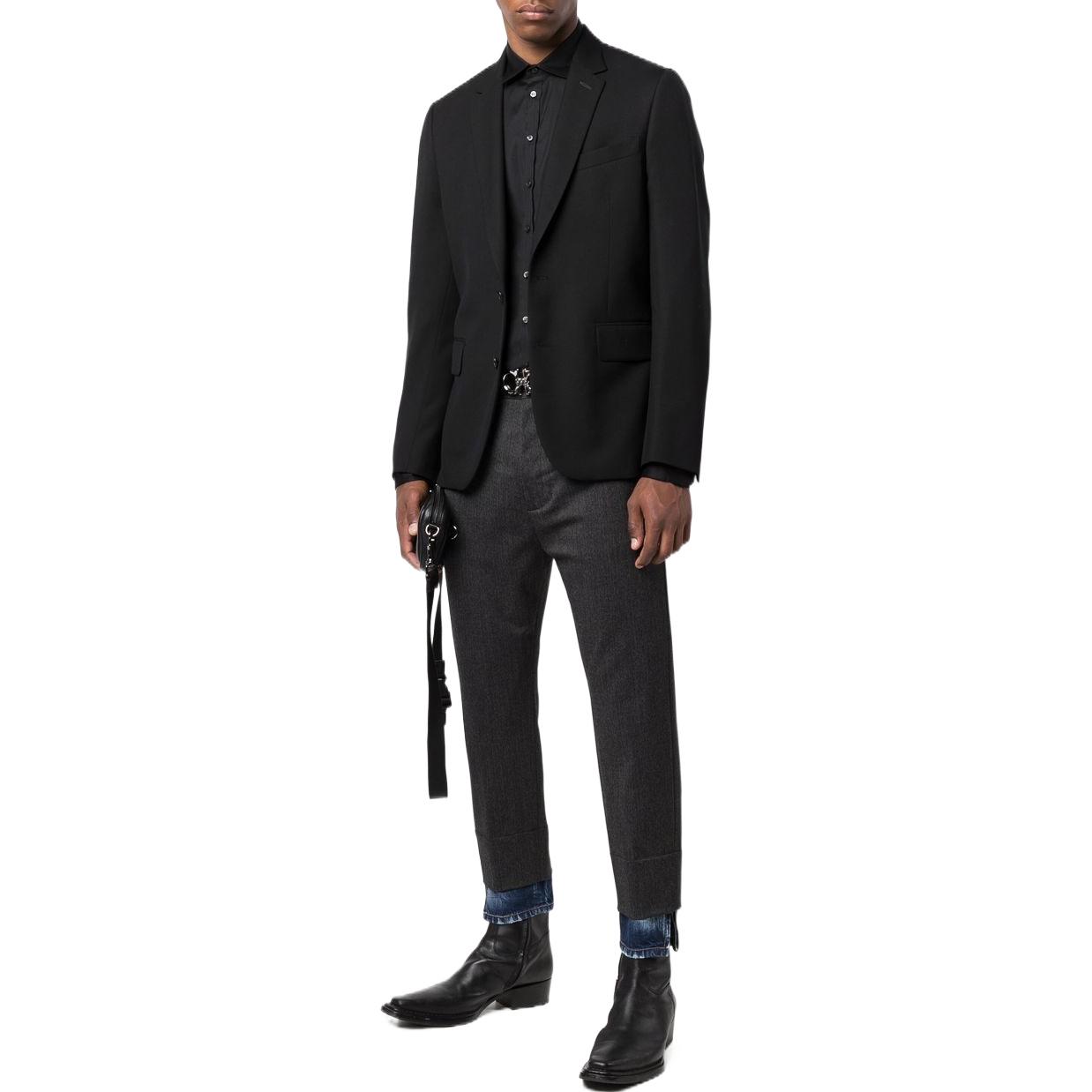 DSQUARED2  High-Waisted Tapered Jeans with Denim Trim Black. S74KB0598S54014-855 圖 3