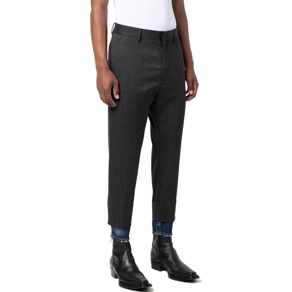 DSQUARED2  High-Waisted Tapered Jeans with Denim Trim Black. S74KB0598S54014-855 圖 4