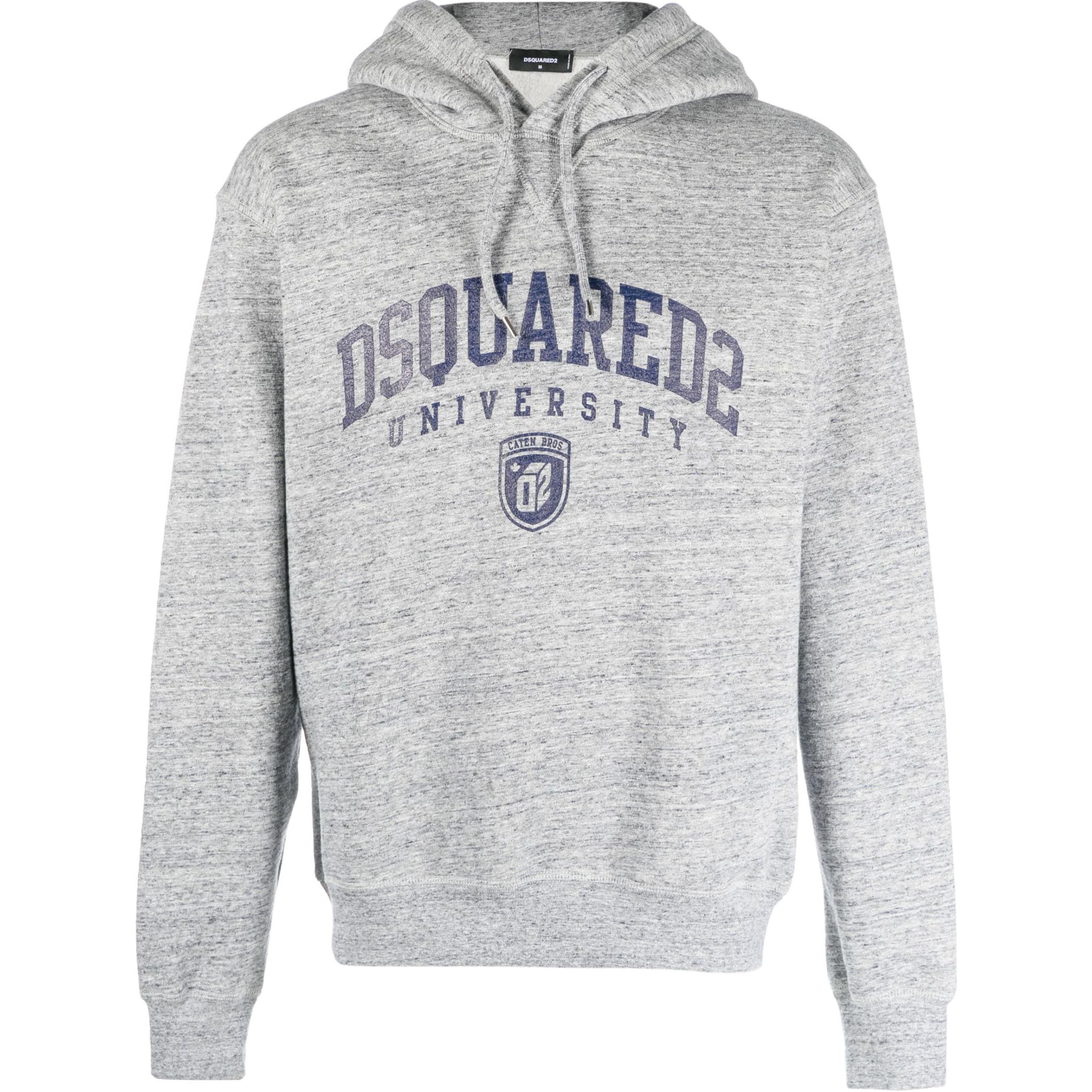 DSQUARED2  Letter Print Hoodie - Grey. S74GU0744S25477-860