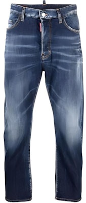 DSQUARED2 蓝色宽松直筒纽扣牛仔裤 S74LB1460S30789-470 Buy DSQUARED2 蓝色宽松直筒纽扣牛仔裤 S74LB1460S30789-470