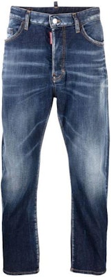 DSQUARED2 蓝色宽松直筒纽扣牛仔裤 S74LB1460S30789-470 Order DSQUARED2 蓝色宽松直筒纽扣牛仔裤 S74LB1460S30789-470