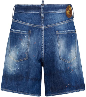 DSQUARED2 中腰破壞修身拉鏈牛仔短褲 藍色. S71MU0797S30872-470 Lookbook DSQUARED2 中腰破壞修身拉鏈牛仔短褲 藍色. S71MU0797S30872-470