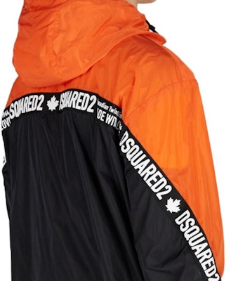 DSQUARED2 橘色Logo印花拉鍊連帽外套夾克 S74AM1443S49197-186 Purchase DSQUARED2 橘色Logo印花拉鍊連帽外套夾克 S74AM1443S49197-186