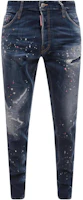 DSQUARED2 Paint Splatter Mid-Rise Button Jeans - Blue. S74LB1341S30342470 DSQUARED2 Paint Splatter Mid-Rise Button Jeans - Blue. S74LB1341S30342470
