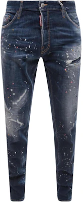 DSQUARED2 Paint Splatter Mid-Rise Button Jeans - Blue. S74LB1341S30342470 Buy DSQUARED2 Paint Splatter Mid-Rise Button Jeans - Blue. S74LB1341S30342470