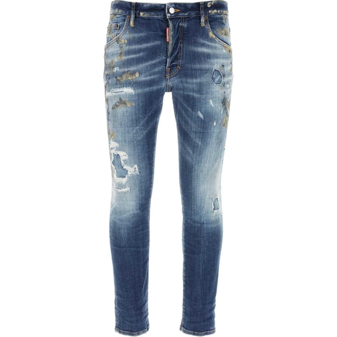 DSQUARED2  Printed Stretch Zipper Jeans Blue S74LB1583S30664-470 圖 2