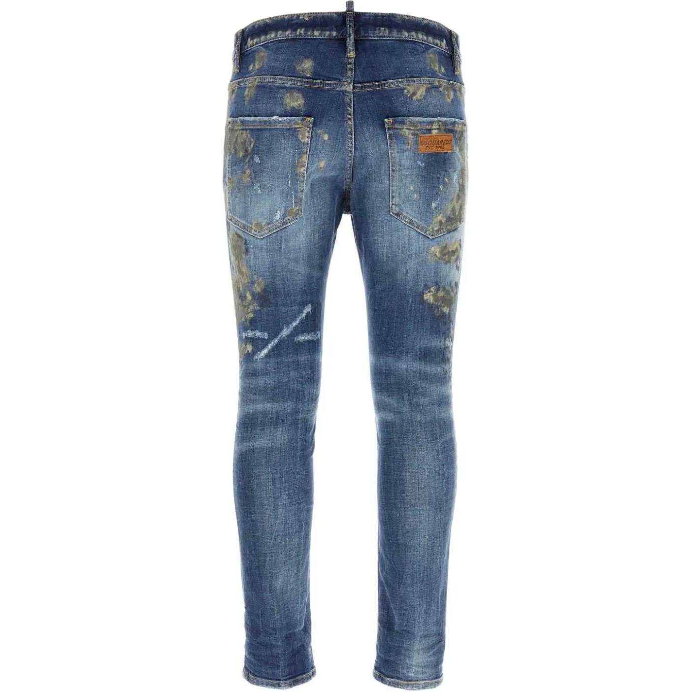 DSQUARED2  Printed Stretch Zipper Jeans Blue S74LB1583S30664-470 圖 3
