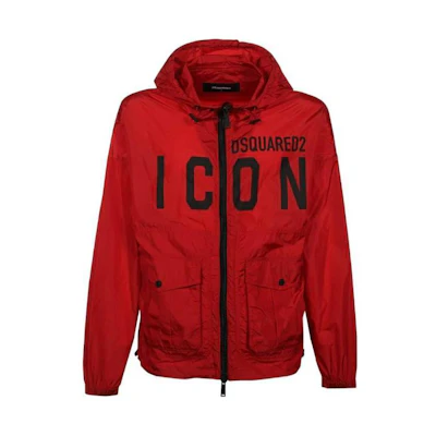 DSQUARED2 Red Letter Print Hooded Jacket. S79AM0038S49197309