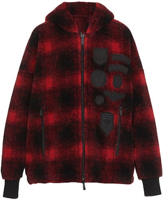 DSQUARED2 紅色格紋連帽拉鍊羊絨夾克 S74HG0110S25519-001F Order DSQUARED2 紅色格紋連帽拉鍊羊絨夾克 S74HG0110S25519-001F
