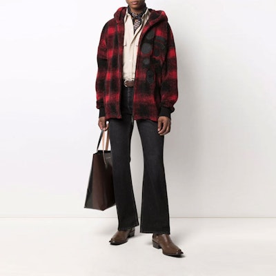 DSQUARED2 紅色格紋連帽拉鍊羊絨夾克 S74HG0110S25519-001F Lookbook DSQUARED2 紅色格紋連帽拉鍊羊絨夾克 S74HG0110S25519-001F