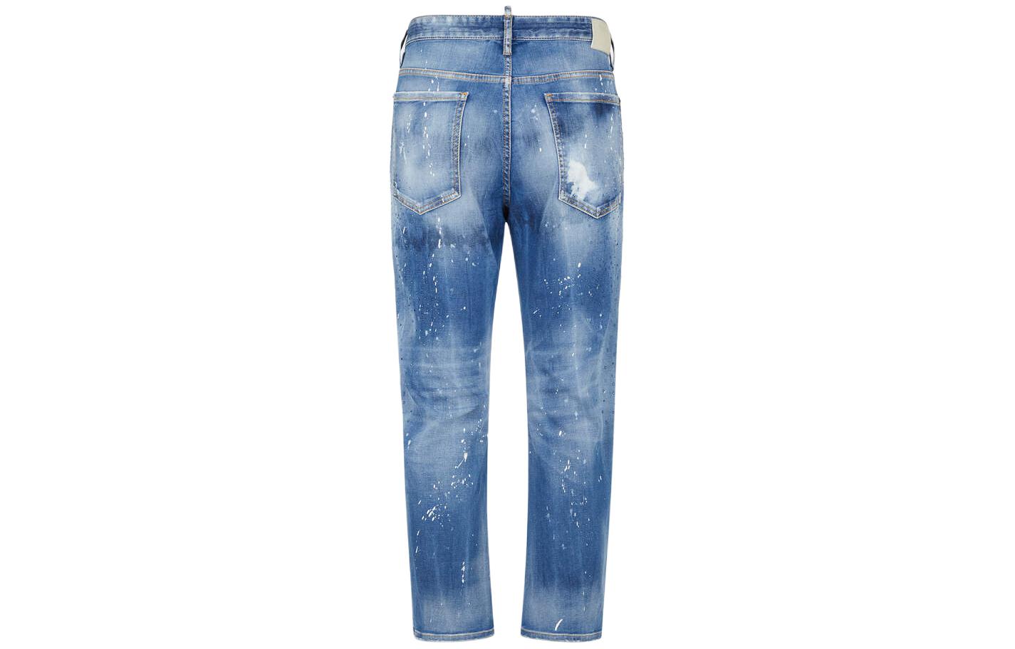 DSQUARED2  Ripped Low-Rise Slim Straight Jeans Blue. S74LB1441S30789-470 圖 3