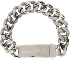 DSQUARED2 Silver Brass Cuban Chain Bracelet. ARM012337200001F124 DSQUARED2 Silver Brass Cuban Chain Bracelet. ARM012337200001F124