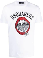 DSQUARED2 Skull Print Crew Neck Short Sleeve T-Shirt. S71GD1347S23009-900 DSQUARED2 Skull Print Crew Neck Short Sleeve T-Shirt. S71GD1347S23009-900