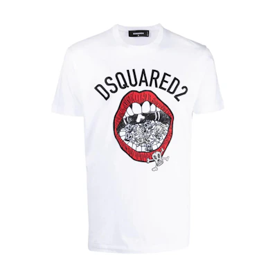DSQUARED2 Skull Print Crew Neck Short Sleeve T-Shirt. S71GD1347S23009-900