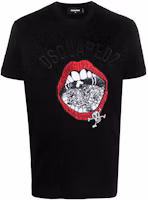 Order DSQUARED2 Skull Print Crew Neck Short Sleeve T-Shirt. S71GD1347S23009-900