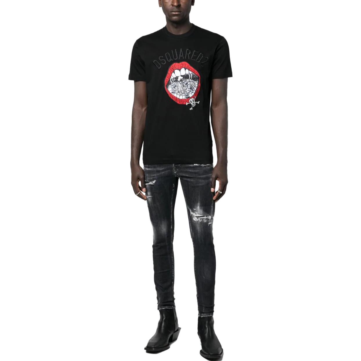 Lookbook DSQUARED2 骷髏印花短袖圓領T恤 S71GD1347S23009-900