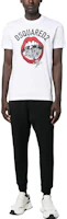 Sizing DSQUARED2 Skull Print Crew Neck Short Sleeve T-Shirt. S71GD1347S23009-900