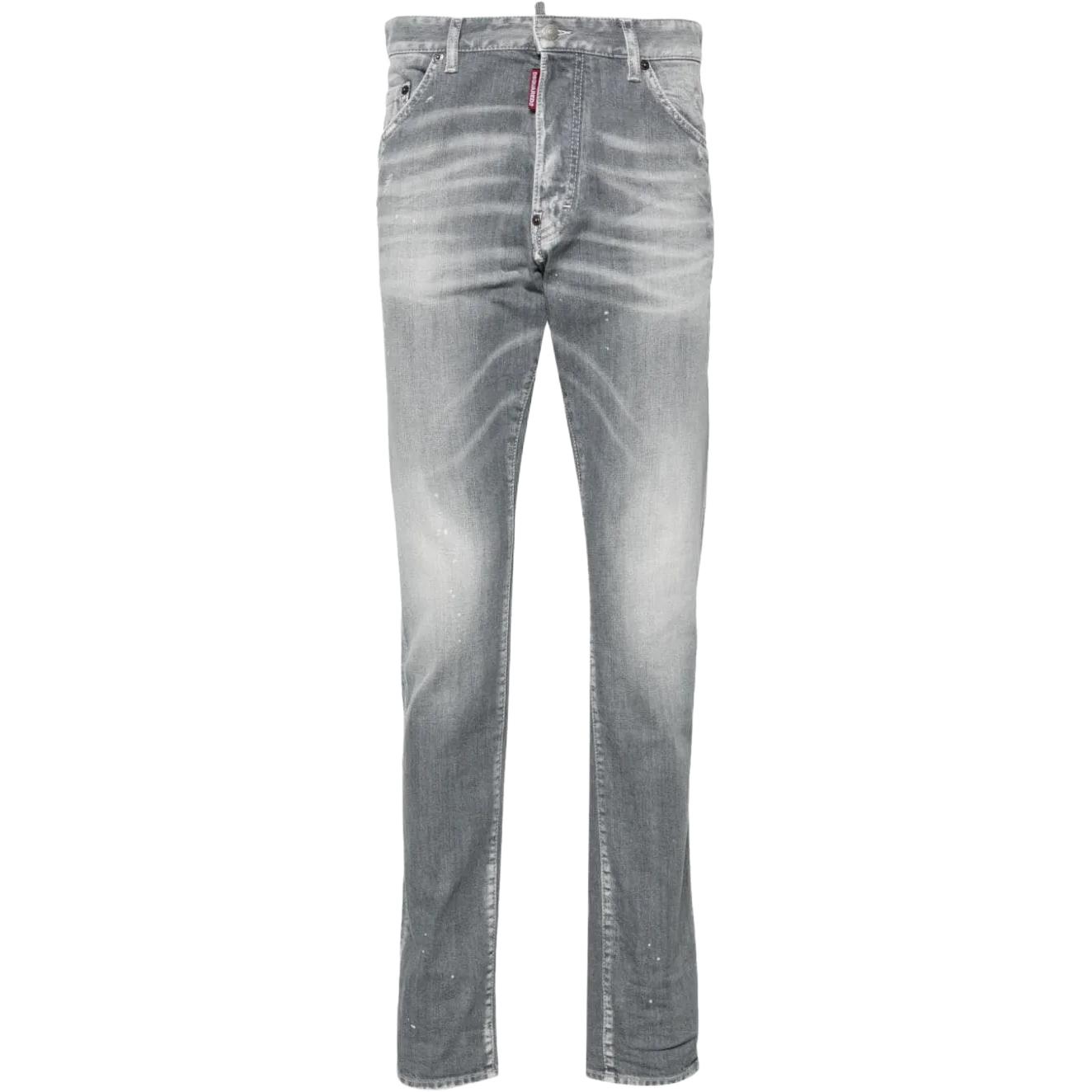DSQUARED2  Slim-Fit Zipper Patchwork Jeans Light Grey. S74LB1544S30260-852
