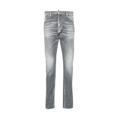 DSQUARED2 Slim-Fit Zipper Patchwork Jeans Light Grey. S74LB1544S30260-852