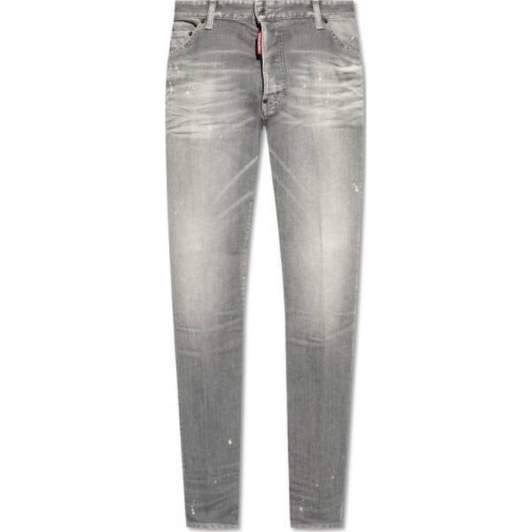 DSQUARED2  Slim-Fit Zipper Patchwork Jeans Light Grey. S74LB1544S30260-852 圖 2
