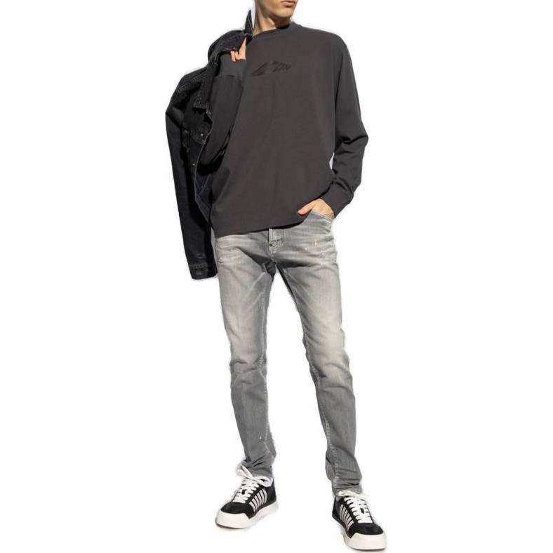 DSQUARED2  Slim-Fit Zipper Patchwork Jeans Light Grey. S74LB1544S30260-852 圖 3