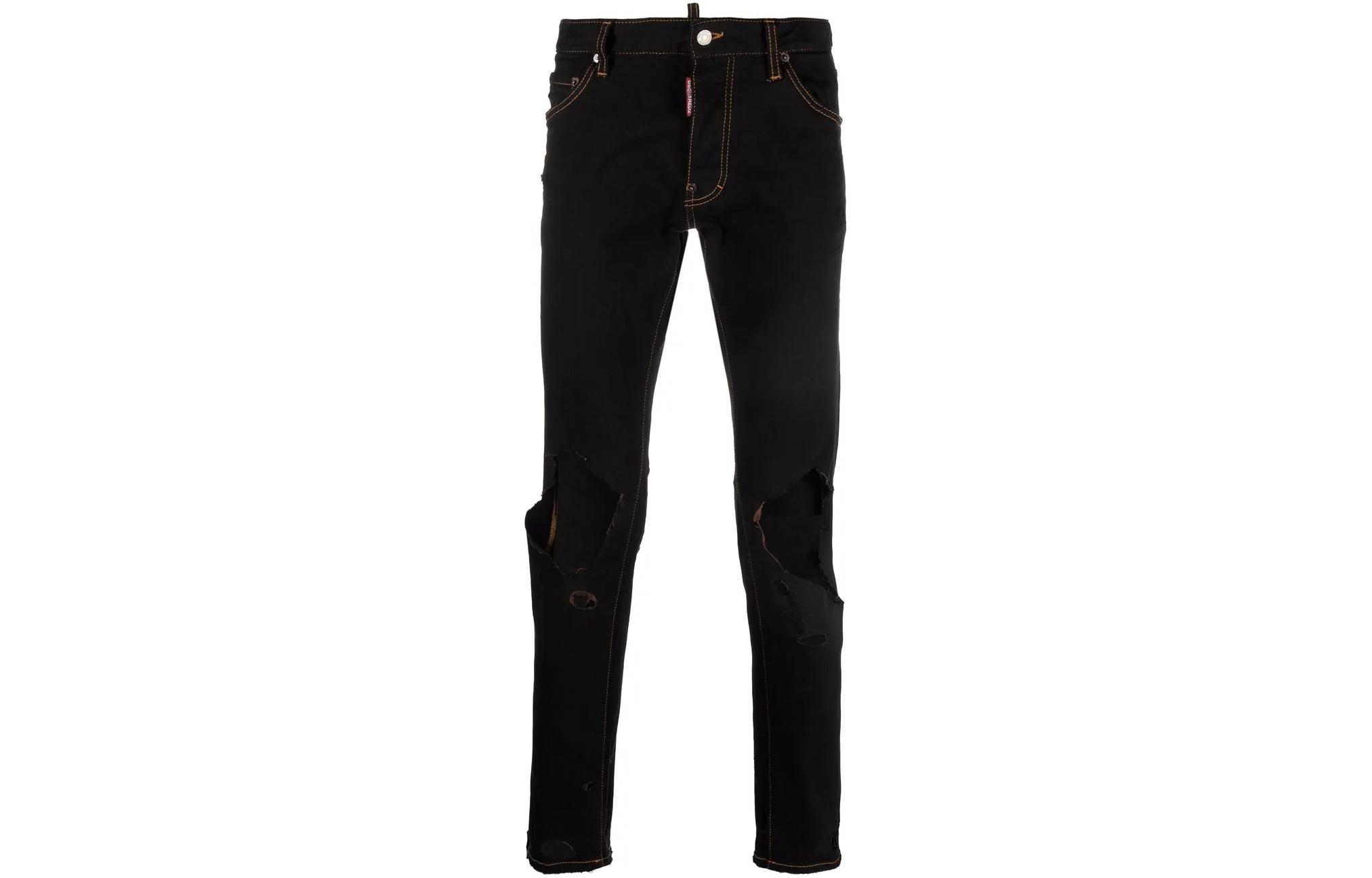 DSQUARED2  Slim Fit Distressed Black Jeans S71LB1067S30733-900