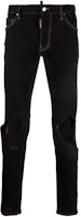 DSQUARED2 Slim Fit Distressed Black Jeans S71LB1067S30733-900 DSQUARED2 Slim Fit Distressed Black Jeans S71LB1067S30733-900