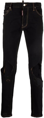 DSQUARED2修身破洞黑色牛仔裤 S71LB1067S30733-900 Buy DSQUARED2修身破洞黑色牛仔裤 S71LB1067S30733-900