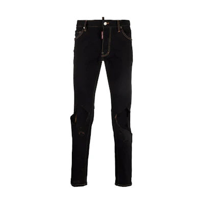 DSQUARED2 Slim Fit Distressed Black Jeans S71LB1067S30733-900