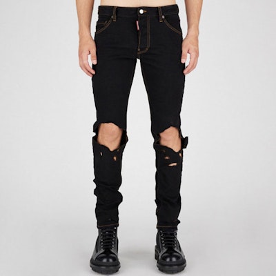 DSQUARED2修身破洞黑色牛仔裤 S71LB1067S30733-900 Lookbook DSQUARED2修身破洞黑色牛仔裤 S71LB1067S30733-900