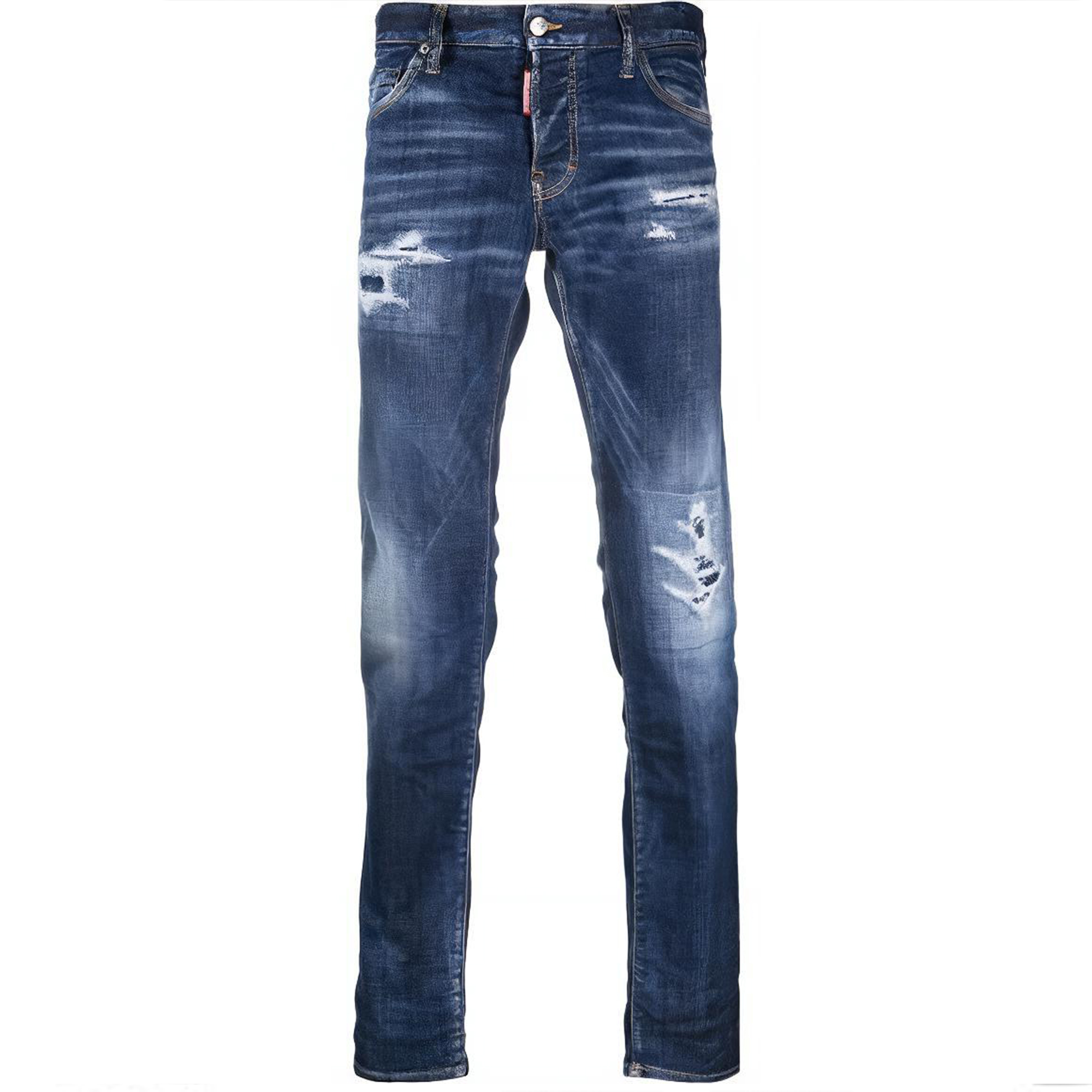 DSQUARED2  Slim Fit Distressed Blue Jeans. S74LB1332S30342-470