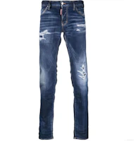 DSQUARED2 Slim Fit Distressed Blue Jeans. S74LB1332S30342-470 DSQUARED2 Slim Fit Distressed Blue Jeans. S74LB1332S30342-470