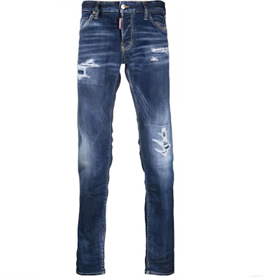 DSQUARED2 修身破洞蓝色牛仔裤 S74LB1332S30342-470 Buy DSQUARED2 修身破洞蓝色牛仔裤 S74LB1332S30342-470