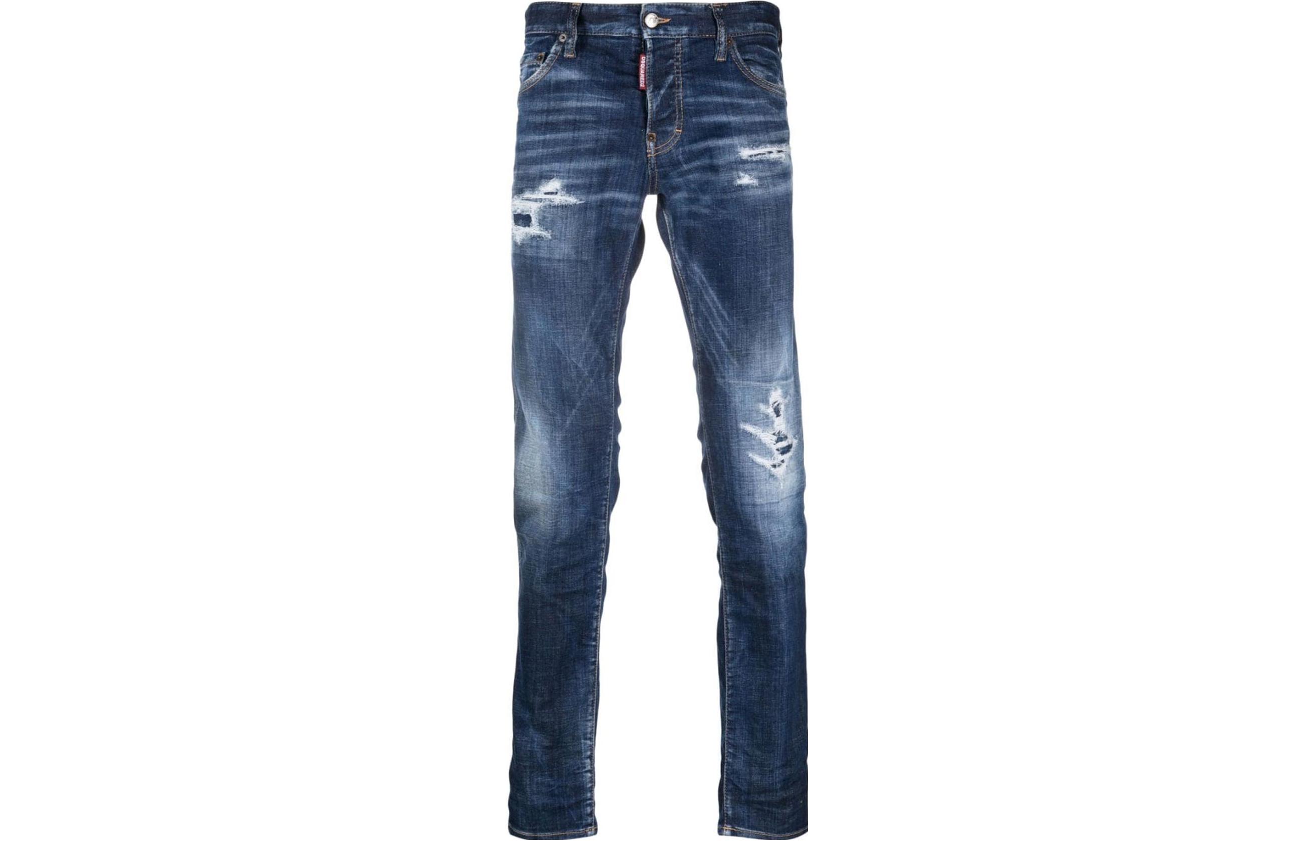 DSQUARED2  Slim Fit Distressed Blue Jeans. S74LB1332S30342-470 圖 2