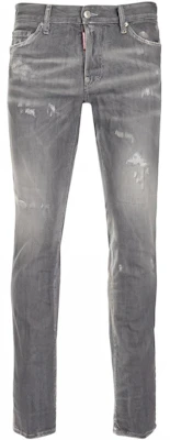 DSQUARED2 スリムフィット ダメージ加工 グレー カジュアル デニムジーンズ S74LB0866S30260852 Buy DSQUARED2 スリムフィット ダメージ加工 グレー カジュアル デニムジーンズ S74LB0866S30260852