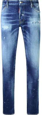DSQUARED2 Slim Fit Distressed Mid-Rise Zipper Blue Jeans S74LB1588S30872-470 Order DSQUARED2 Slim Fit Distressed Mid-Rise Zipper Blue Jeans S74LB1588S30872-470