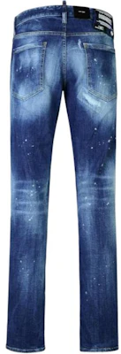 DSQUARED2 Slim Fit Distressed Mid-Rise Zipper Blue Jeans S74LB1588S30872-470 Lookbook DSQUARED2 Slim Fit Distressed Mid-Rise Zipper Blue Jeans S74LB1588S30872-470