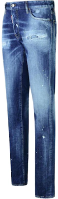 DSQUARED2 Slim Fit Distressed Mid-Rise Zipper Blue Jeans S74LB1588S30872-470 Shop DSQUARED2 Slim Fit Distressed Mid-Rise Zipper Blue Jeans S74LB1588S30872-470