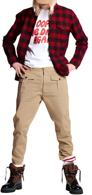 DSQUARED2 修身中腰米色休閒褲,拉鍊設計。 S71KB0573S39021-808 Order DSQUARED2 修身中腰米色休閒褲,拉鍊設計。 S71KB0573S39021-808