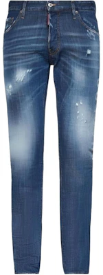 DSQUARED2 Slim Fit Mid-Rise Straight Blue Jeans. S74LB0757-S30342-470 Buy DSQUARED2 Slim Fit Mid-Rise Straight Blue Jeans. S74LB0757-S30342-470