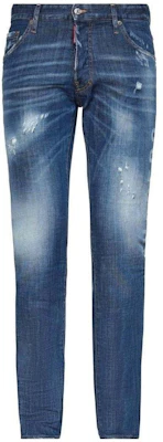 DSQUARED2 Slim Fit Mid-Rise Straight Blue Jeans. S74LB0757-S30342-470 Order DSQUARED2 Slim Fit Mid-Rise Straight Blue Jeans. S74LB0757-S30342-470