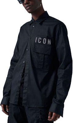 DSQUARED2 Baju Hitam Lengan Panjang Berbutang Lelaki S79DL0034S35175-900 Order DSQUARED2 Baju Hitam Lengan Panjang Berbutang Lelaki S79DL0034S35175-900